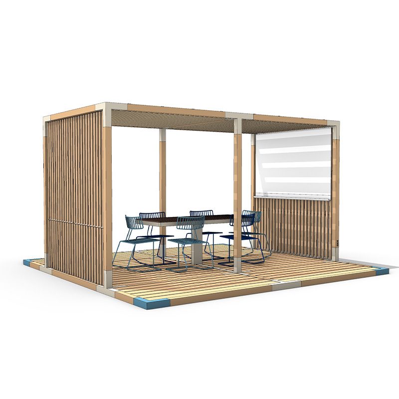 Uteplats med Whiteboard och Bordsgrupp