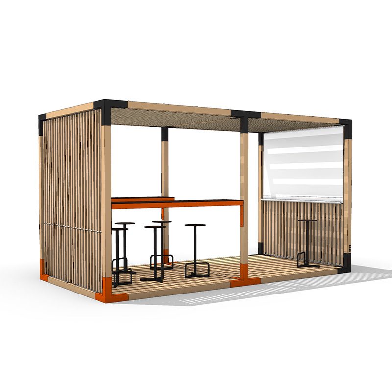 Uteplats Workshoper med Whiteboard och 6 Barstolar