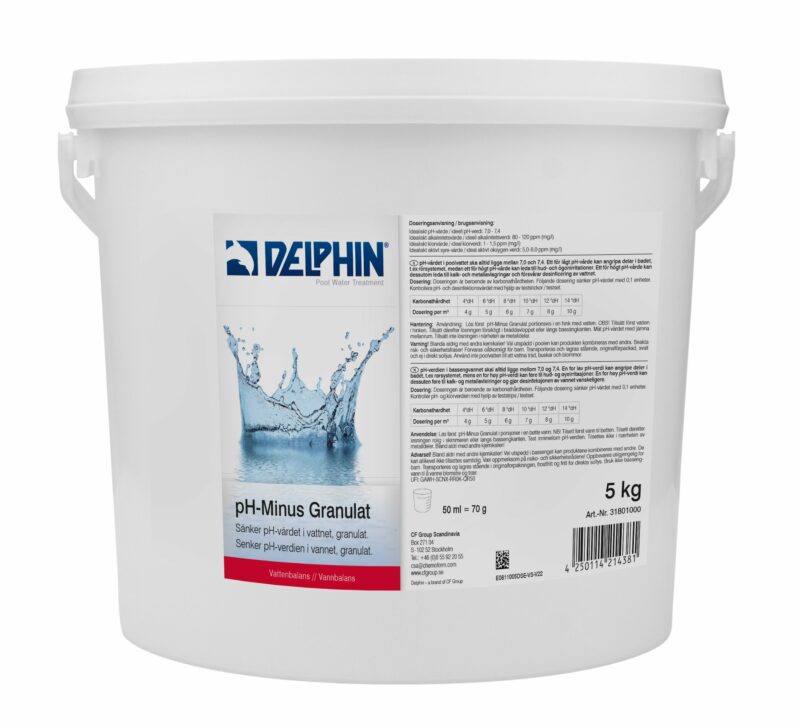 Poolkem Delphin pH-minus granulat 5 kg